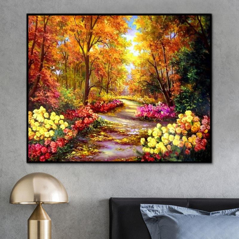 Natürlich Wald Malen Nach Zahlen Für Erwachsene PH9257