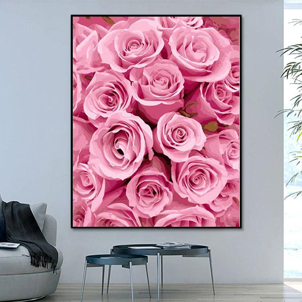 Blume Rose Malen Nach Zahlen Für Erwachsene PH9276