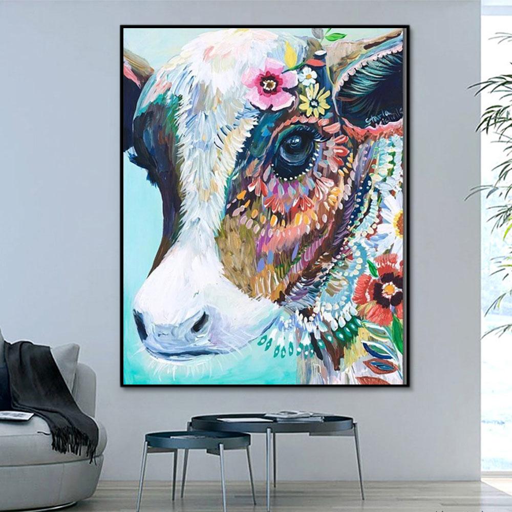 Tier Kuh Malen Nach Zahlen Für Erwachsene PH9480