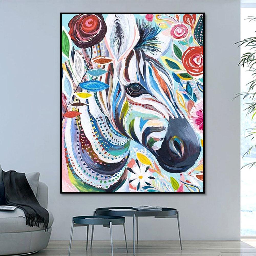 Tier Zebra Malen Nach Zahlen Für Erwachsene PH9482