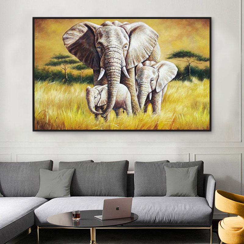 Tier Elefant Malen Nach Zahlen Für Erwachsene PH9493