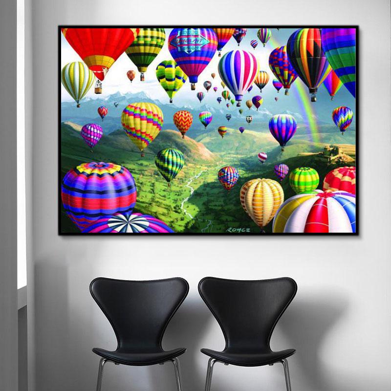 Beliebtes Muster Heißluftballon Unique Malen nach Zahlen PH9553