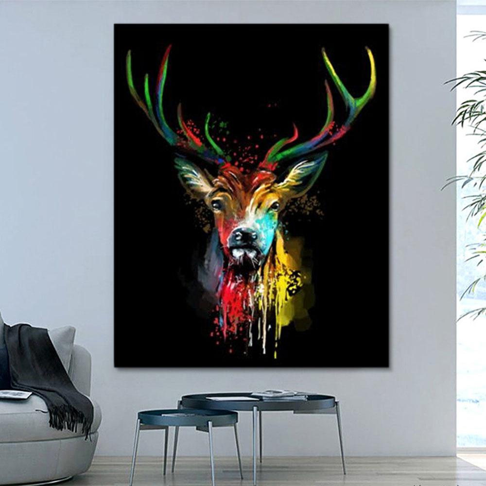 Tier Hirsch Malen Nach Zahlen Für Erwachsene PH9593