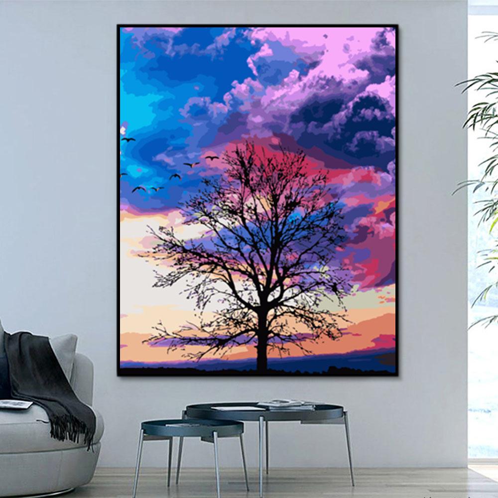 Baum Malen Nach Zahlen Für Erwachsene PH9607