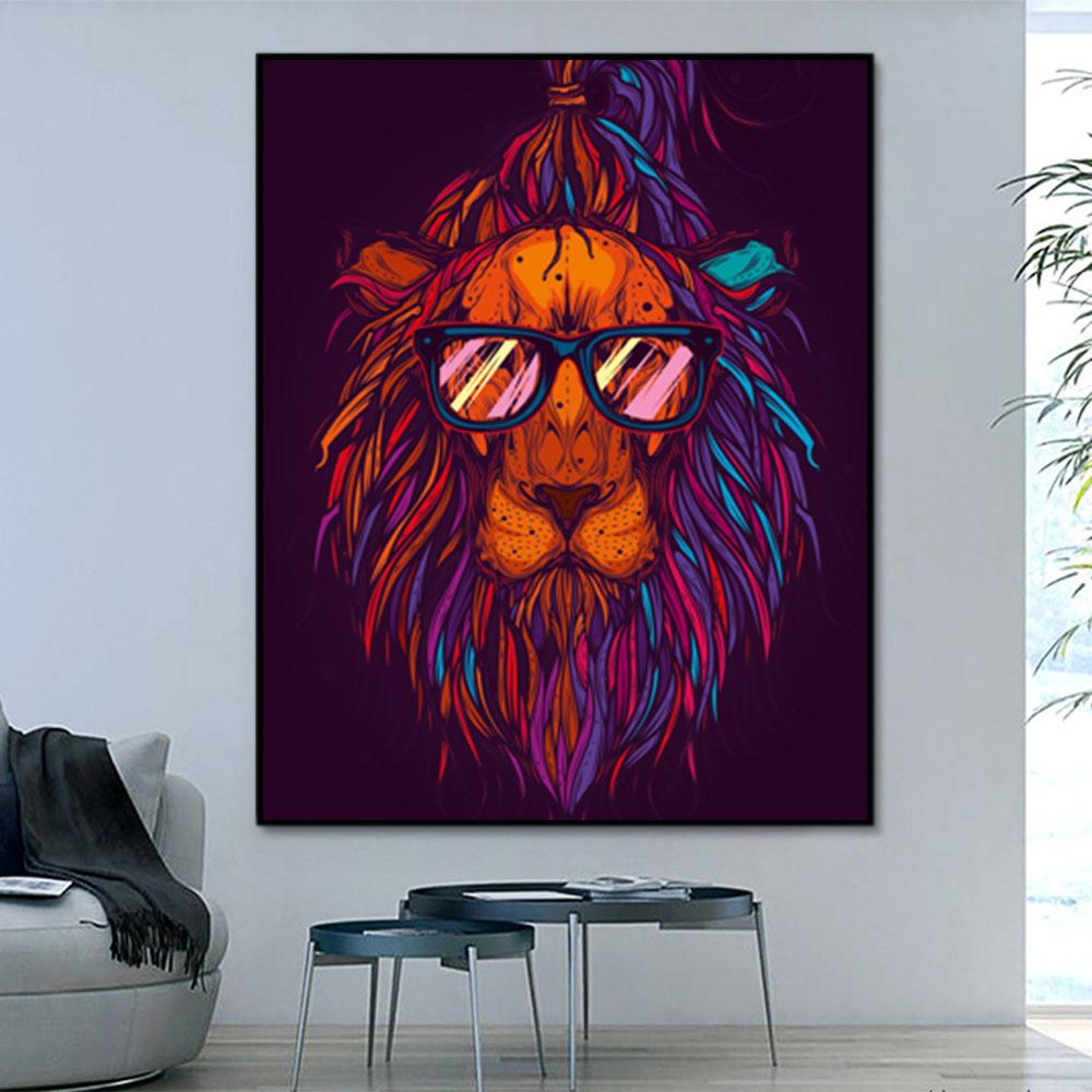 Tier Löwe Malen Nach Zahlen Für Erwachsene PH9613