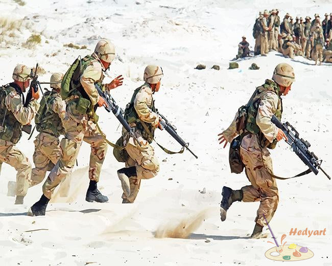 Militär Malen nach Zahlen PW5637