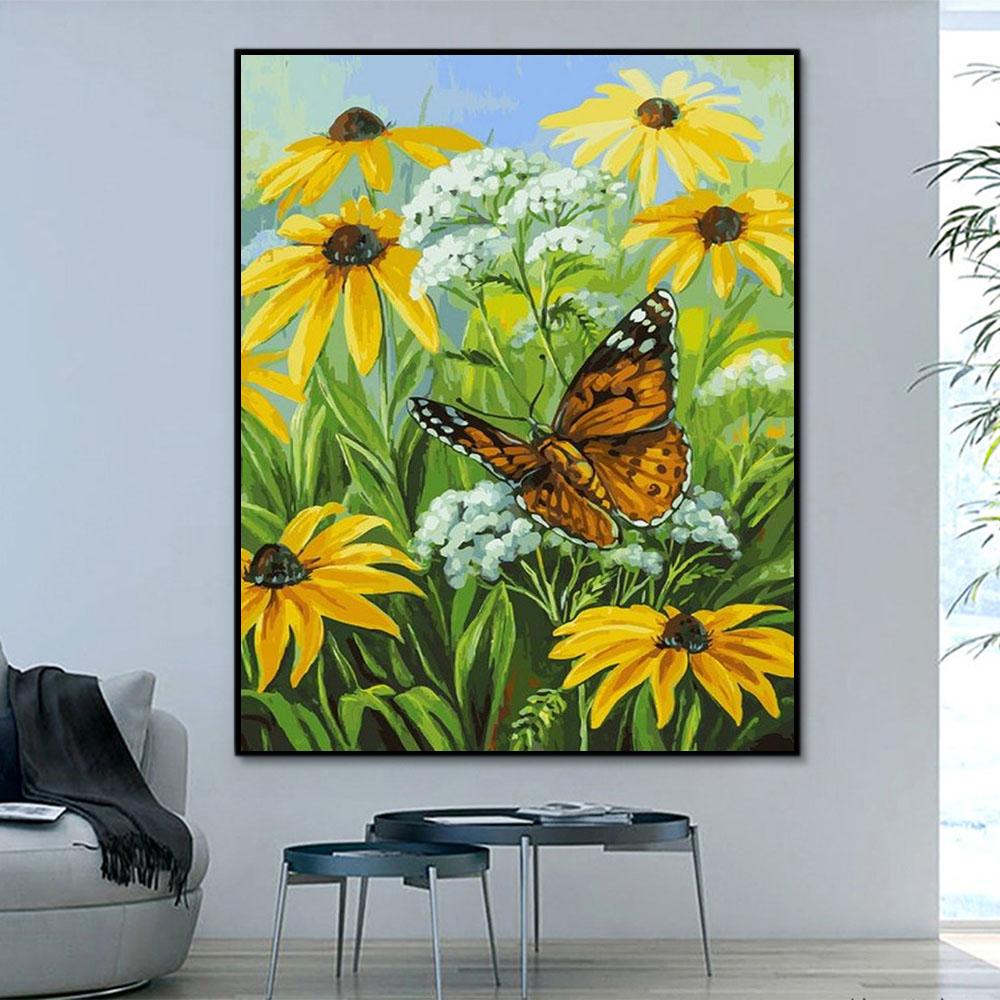 Blume Gänseblümchen Malen Nach Zahlen Für Erwachsene RA3153