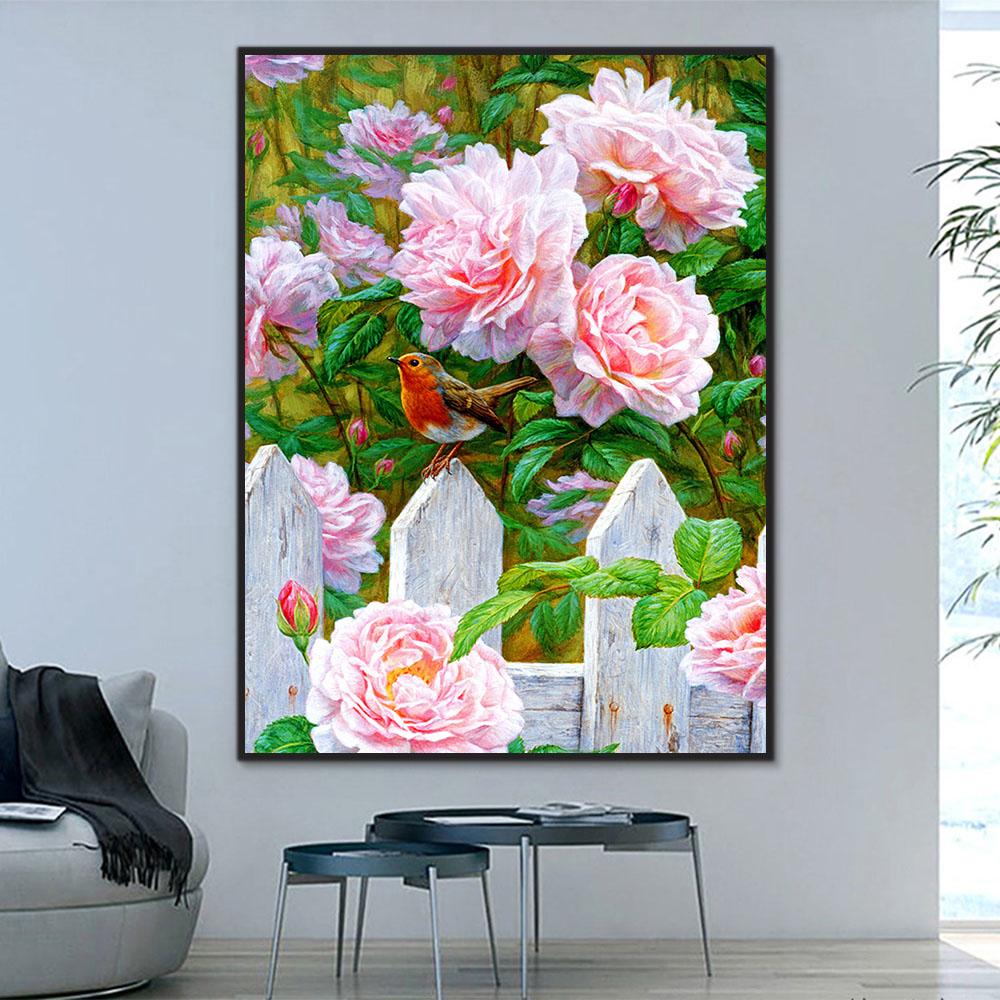 Blume Rose Malen Nach Zahlen Für Erwachsene RA3172