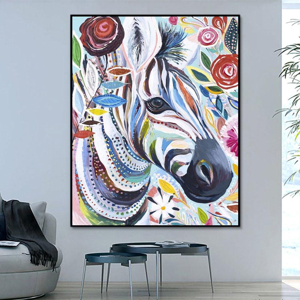 Tier Zebra Malen Nach Zahlen Für Erwachsene RA3195