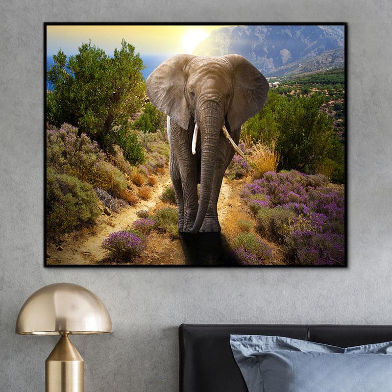 Tier Elefant Malen Nach Zahlen Für Erwachsene RA3205