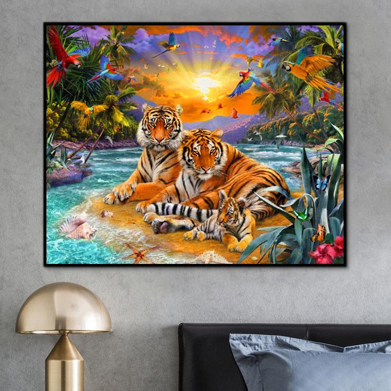 Tier Tiger Malen Nach Zahlen Für Erwachsene RA3241