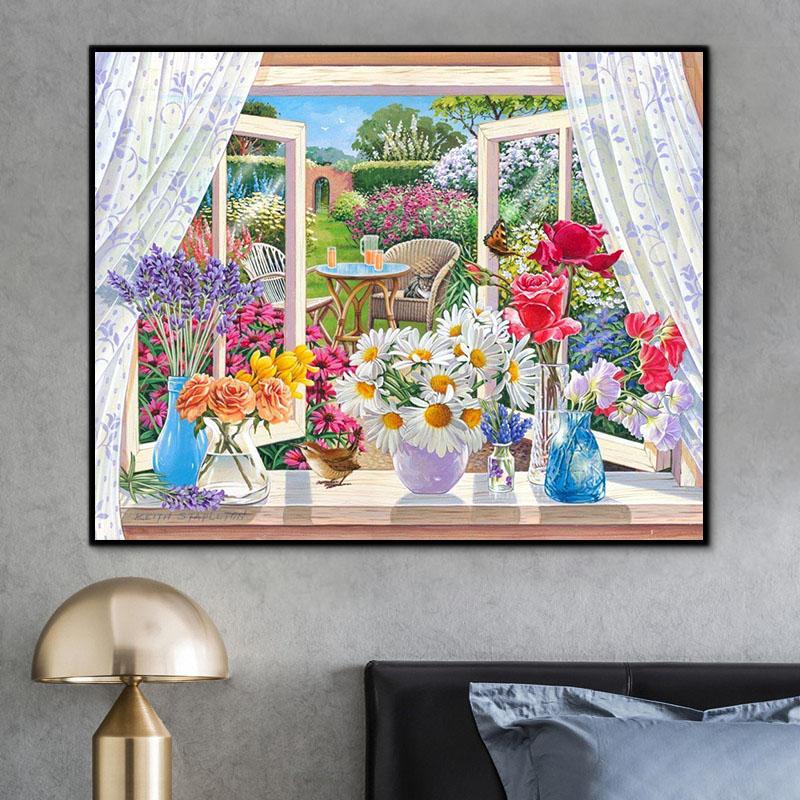 Blume Flasche Blume Malen Nach Zahlen Für Erwachsene RA3340