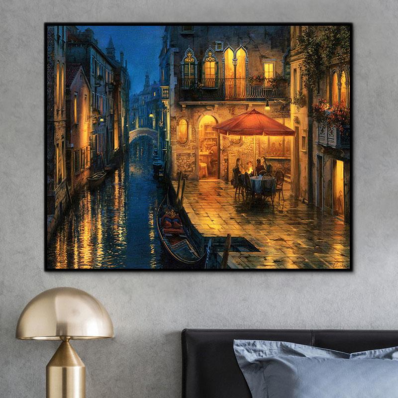 Landschaft Venice Malen Nach Zahlen Mit Rahmen RSB8297