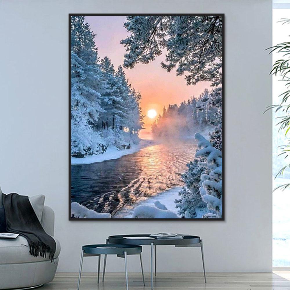 Natürlich Fluss Malen Nach Zahlen Für Erwachsene HQD1308