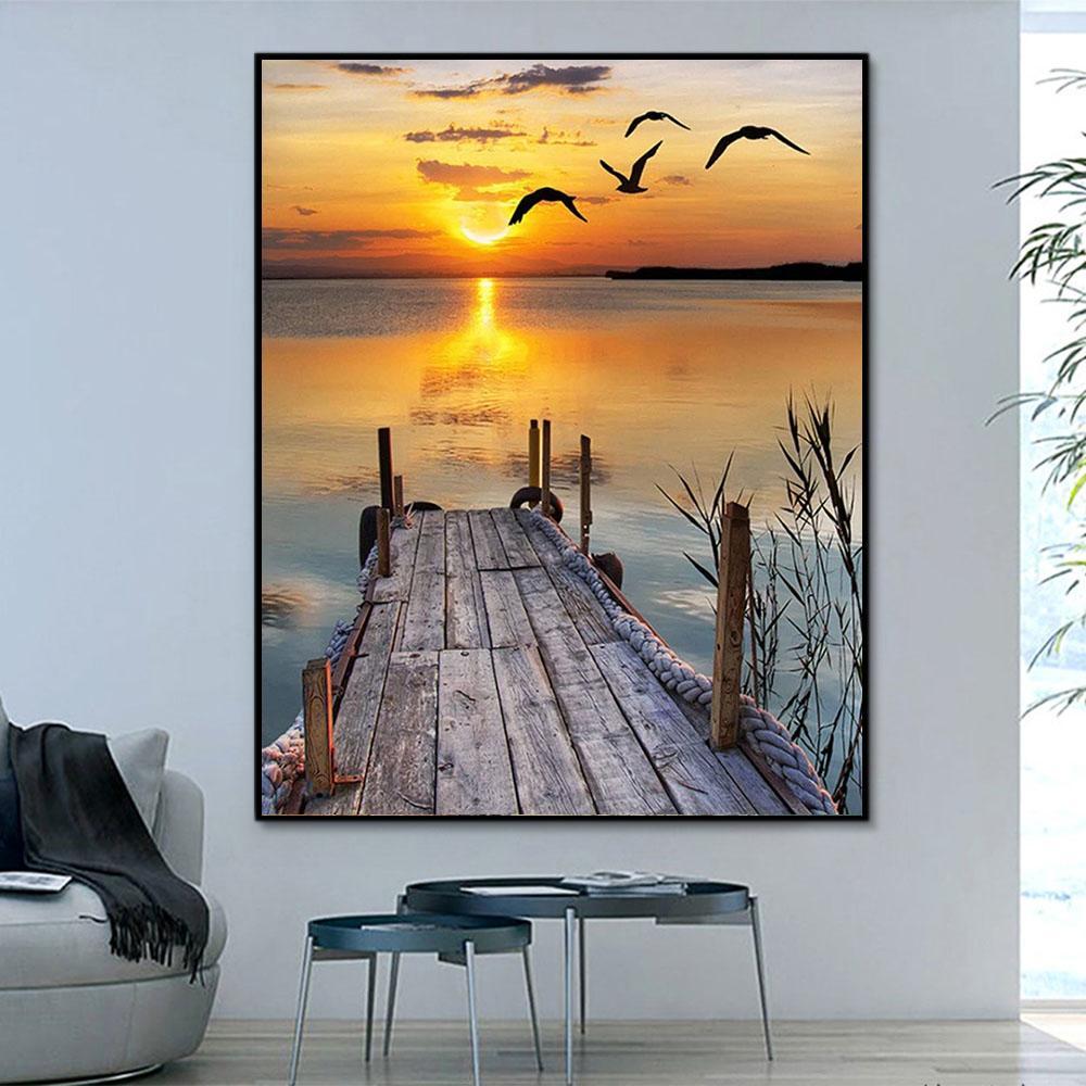 Natürlich Brücke Malen Nach Zahlen Für Erwachsene HQD1290