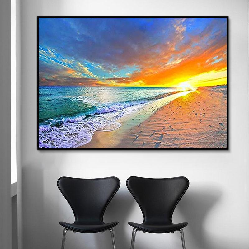 Natürlich Strand Malen Nach Zahlen Für Erwachsene HQD1294