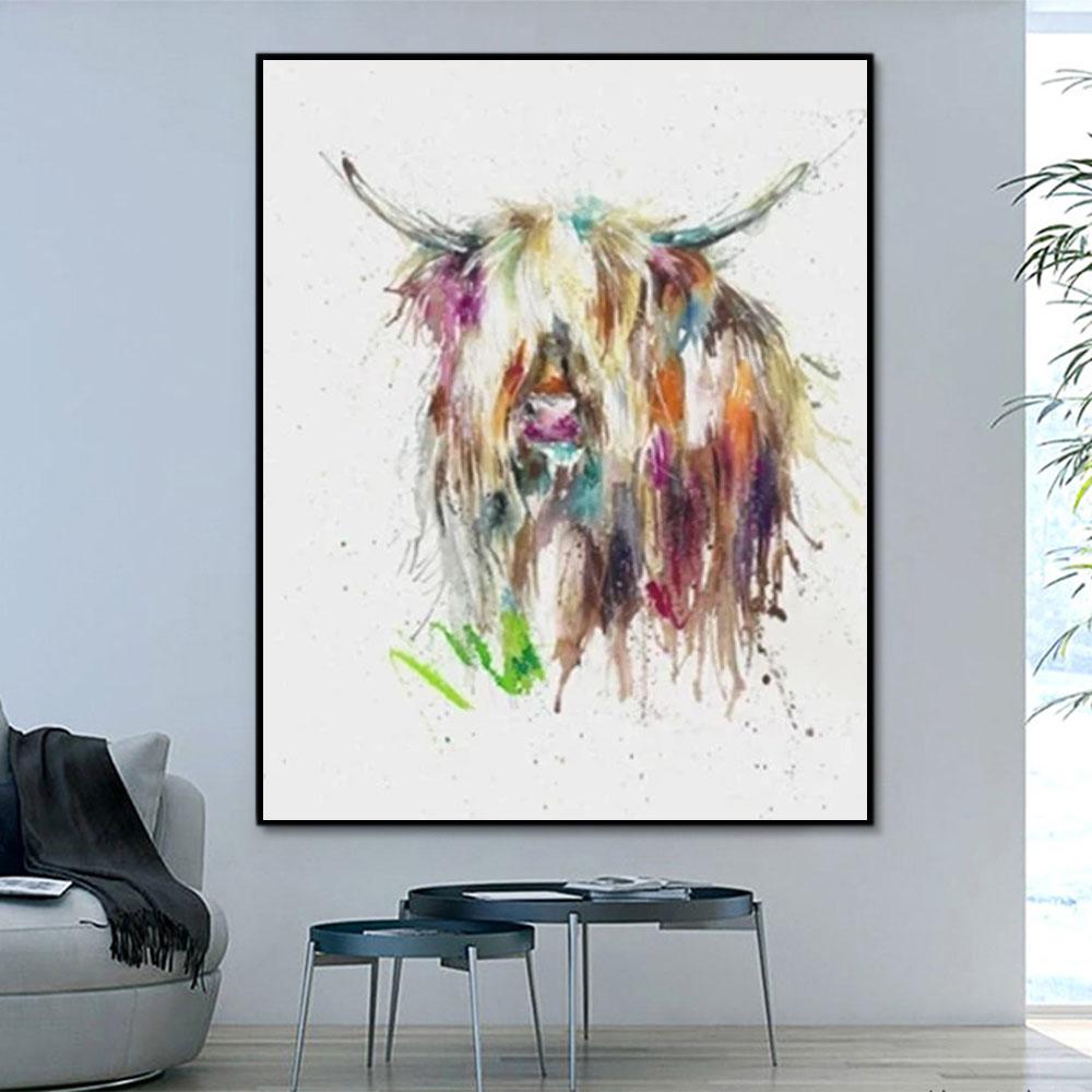 Tier Kuh Malen Nach Zahlen Für Erwachsene HQD1260