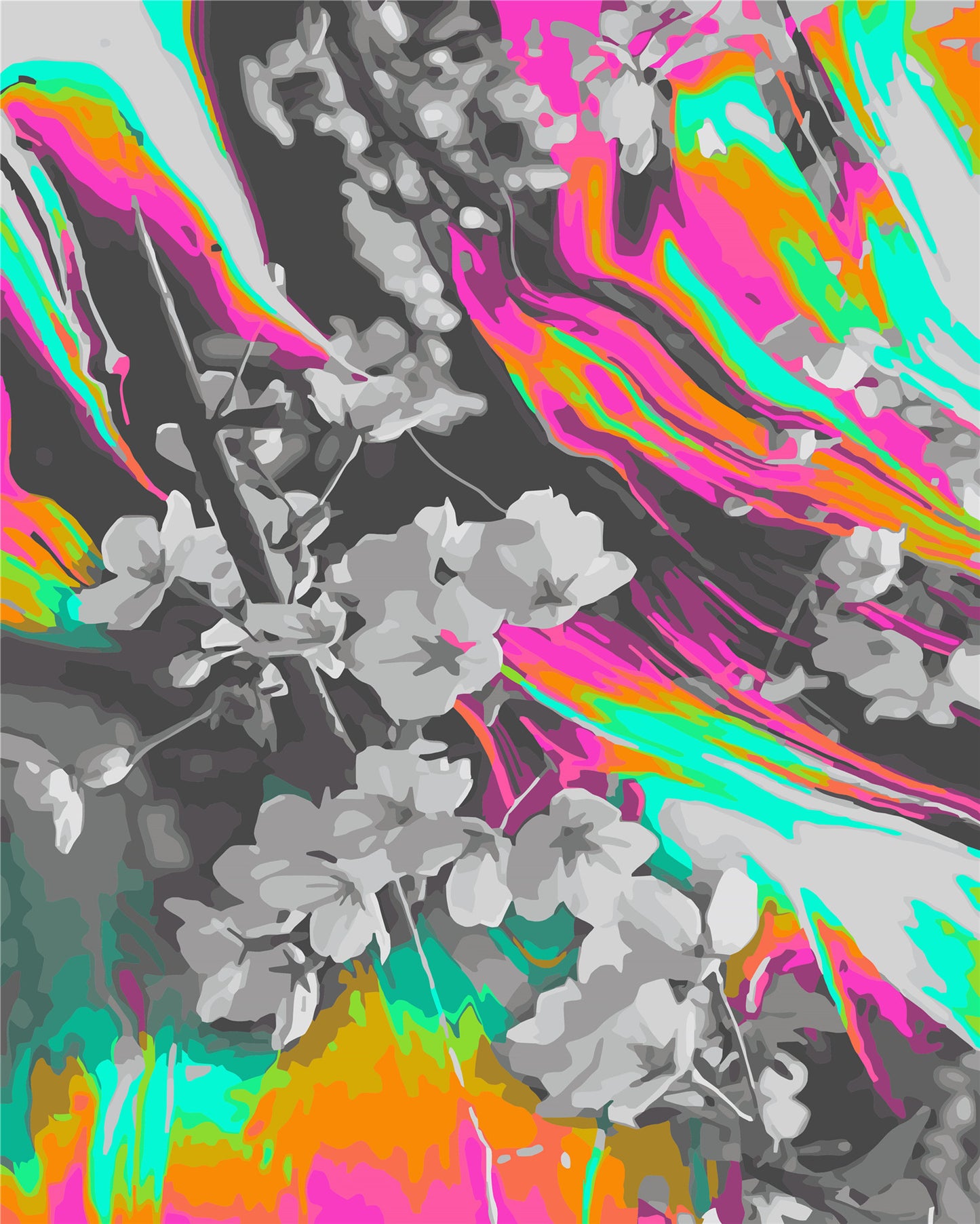 Blume Malen nach Zahlen W-223