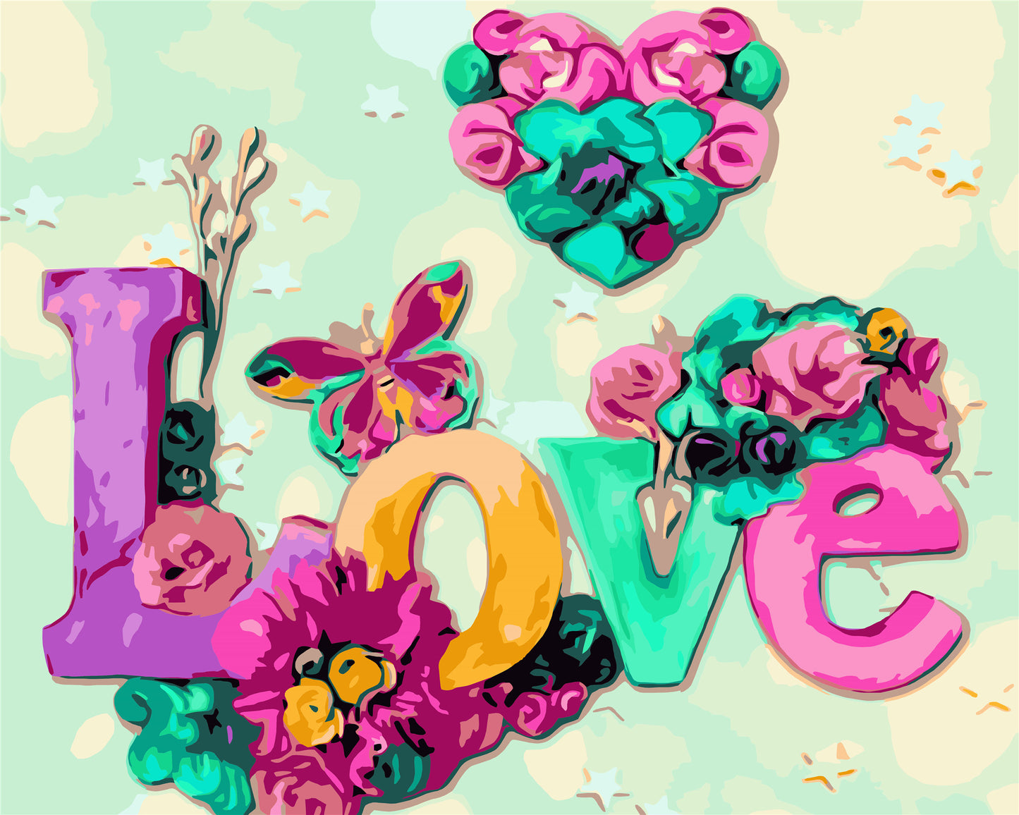 Blume Malen nach Zahlen W-245