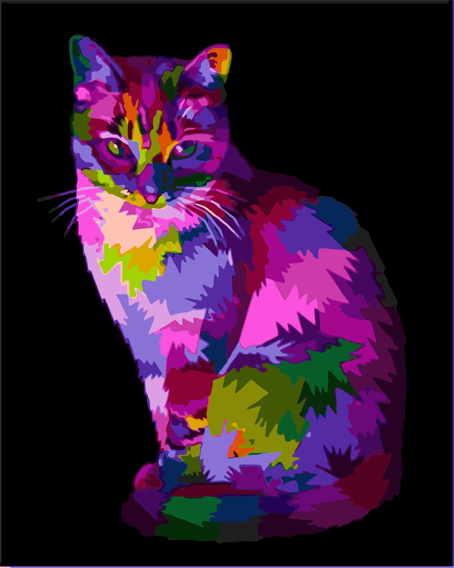 Hund & Katze Malen nach Zahlen W-255