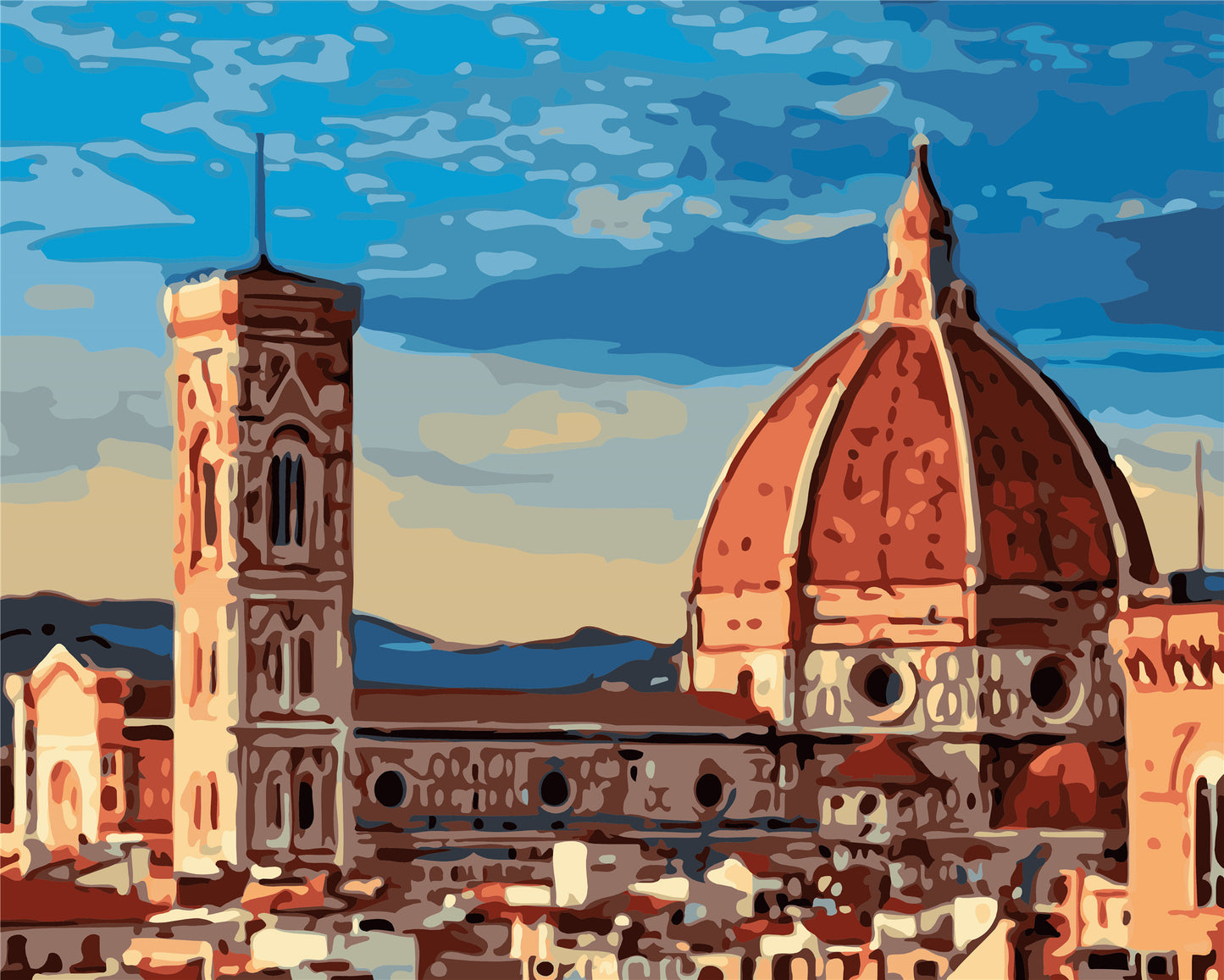 Stadt Malen nach Zahlen W-412