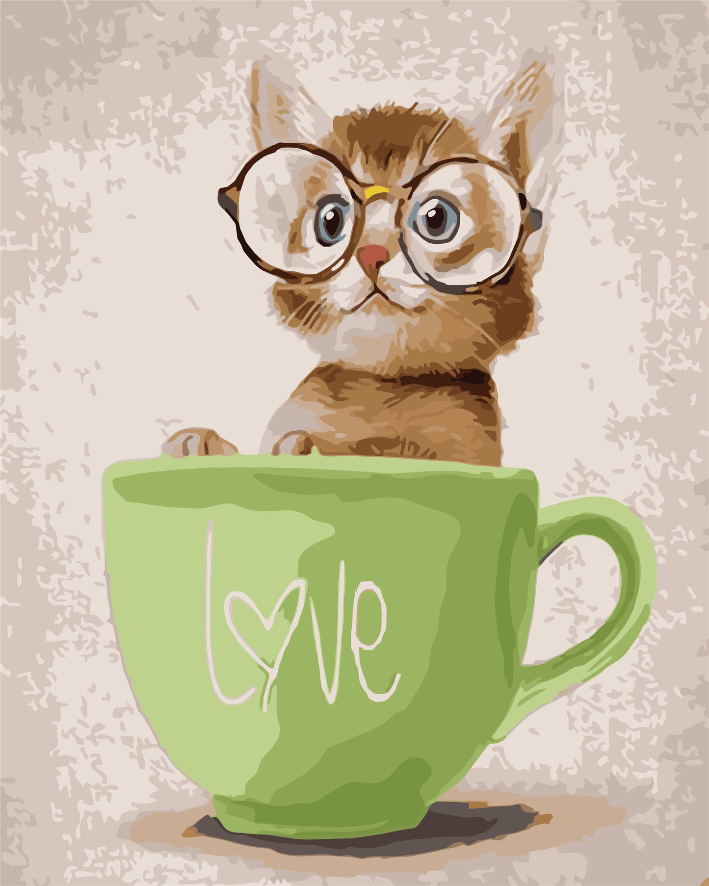 Hund & Katze Malen nach Zahlen W-419