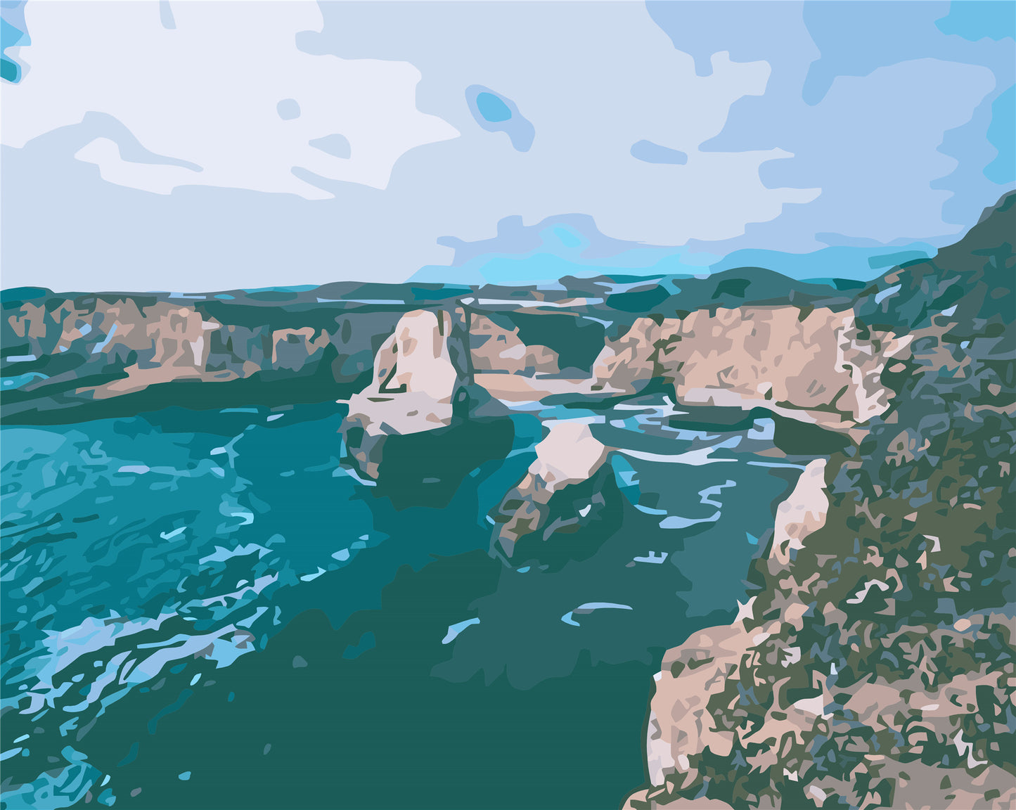 Landschaft Malen nach Zahlen Für Erwachsene WH-12035