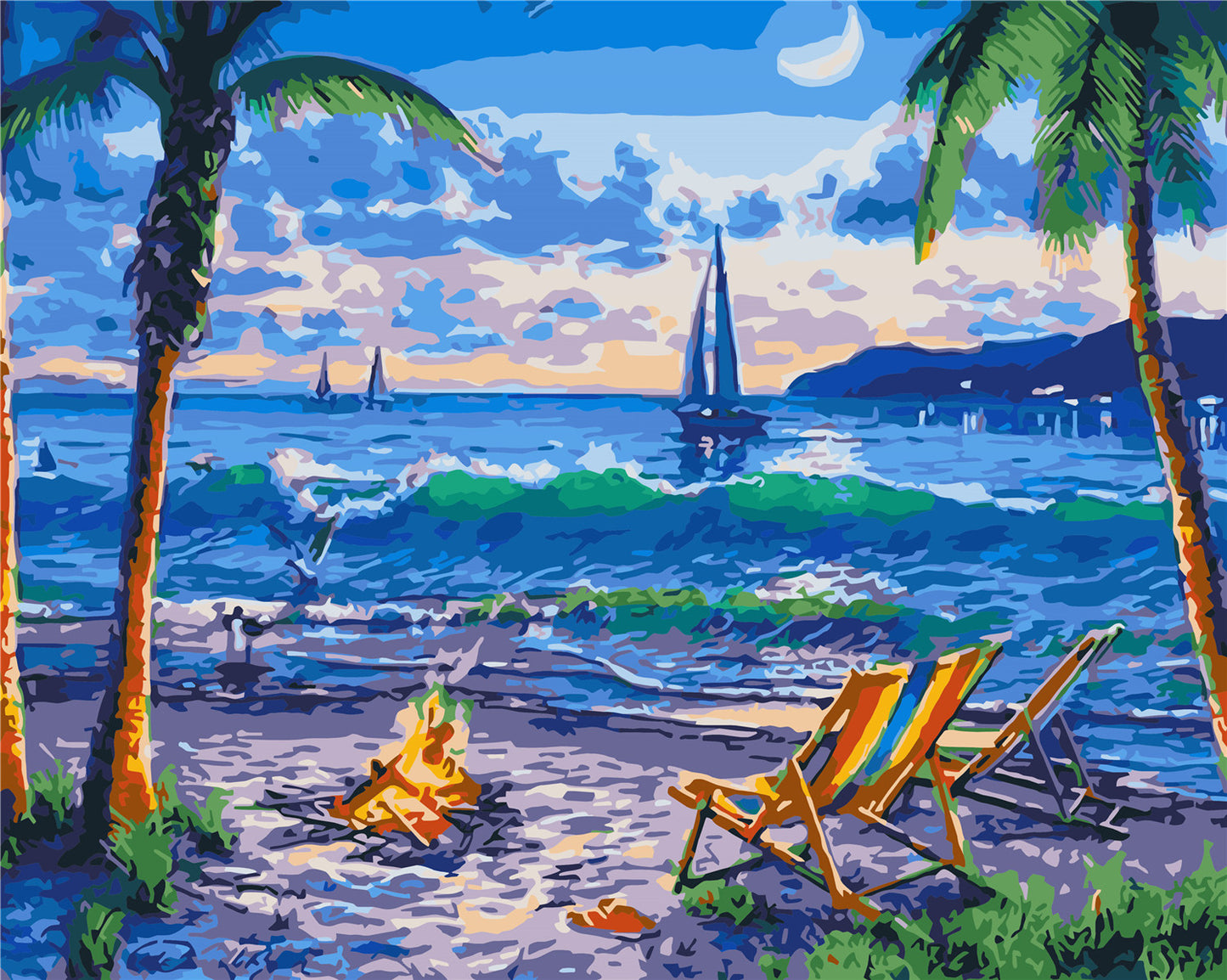 Landschaft Malen nach Zahlen Für Erwachsene WH-1206