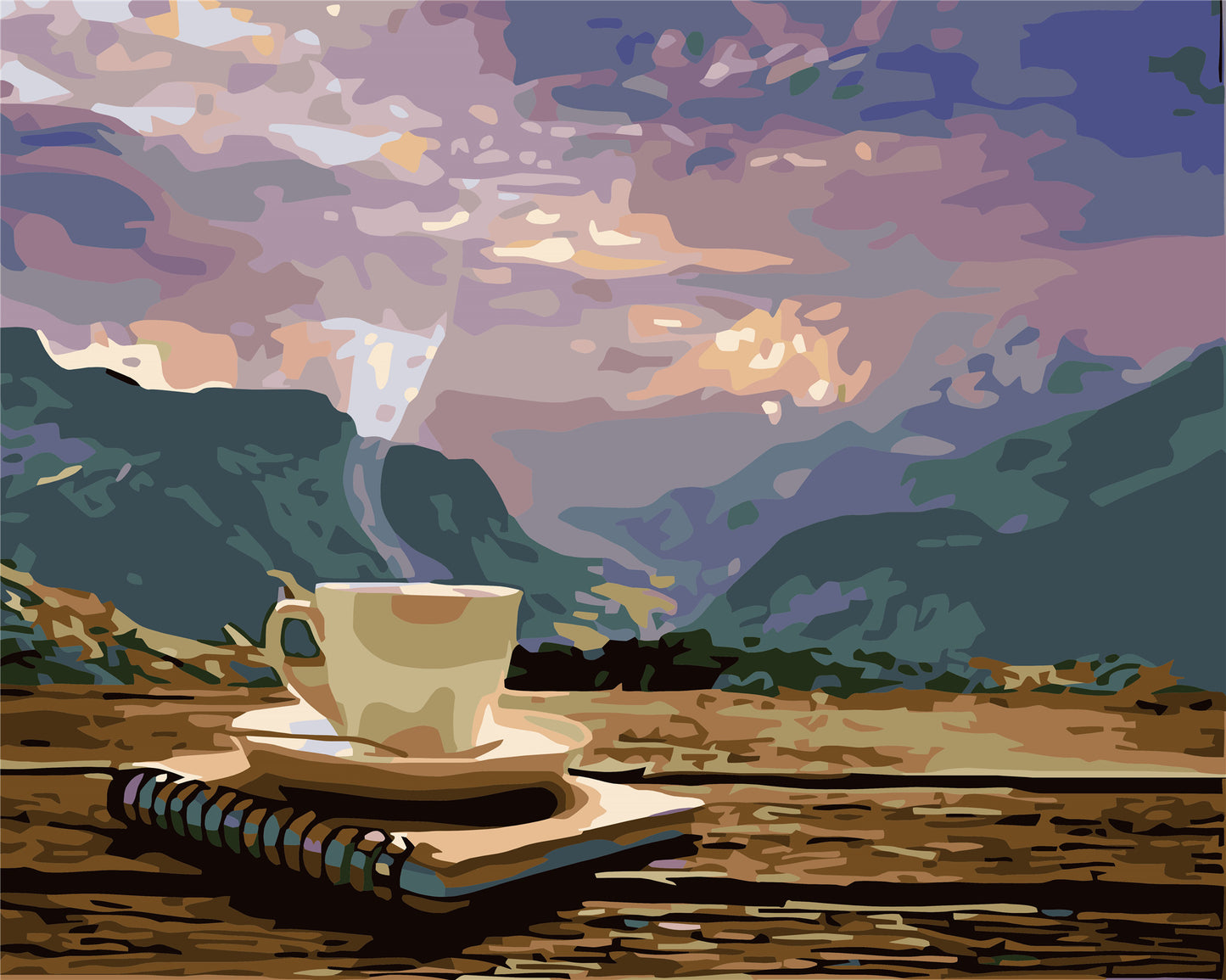 Landschaft Malen nach Zahlen Für Erwachsene WH-1213