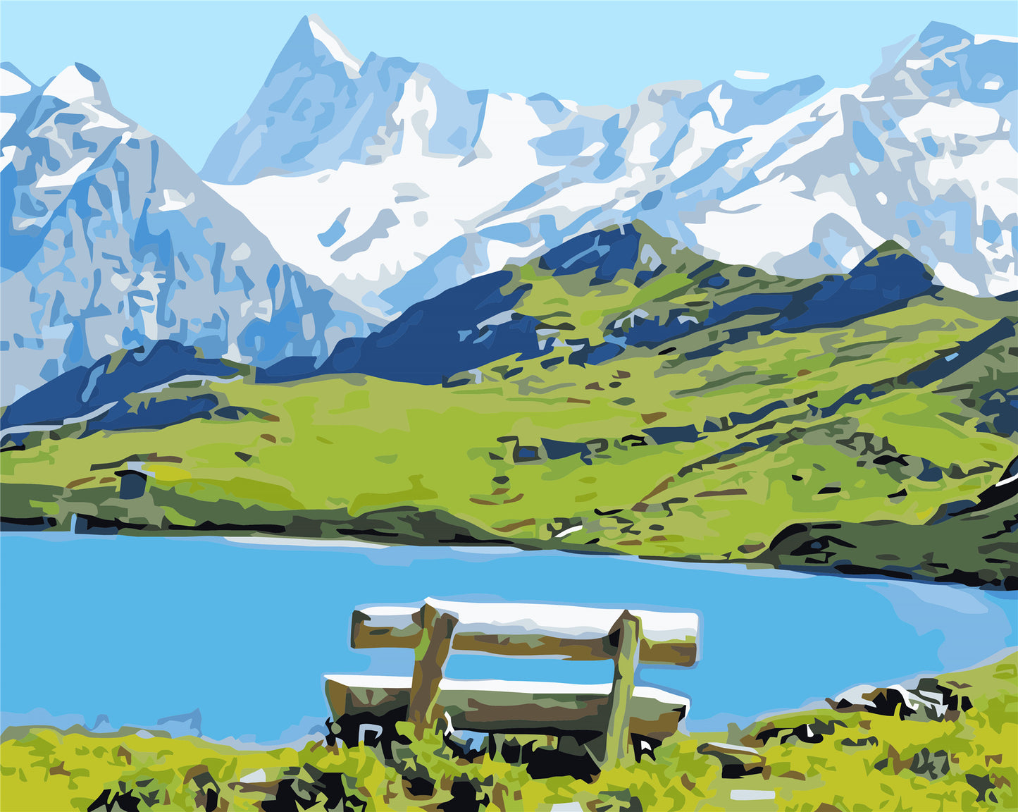 Landschaft Malen nach Zahlen Für Erwachsene WH-1218