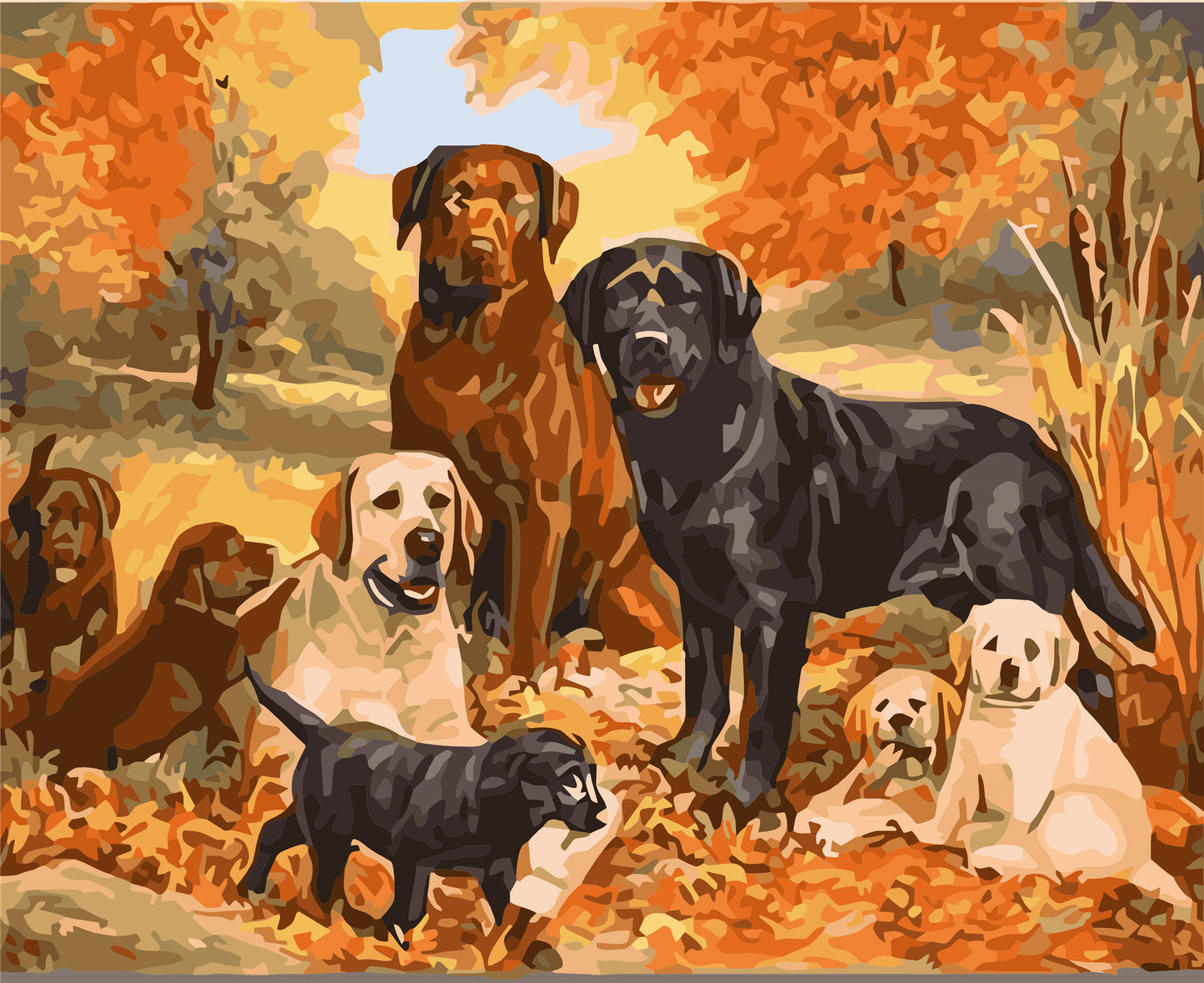 Hund & Katze Malen nach Zahlen WH-1226