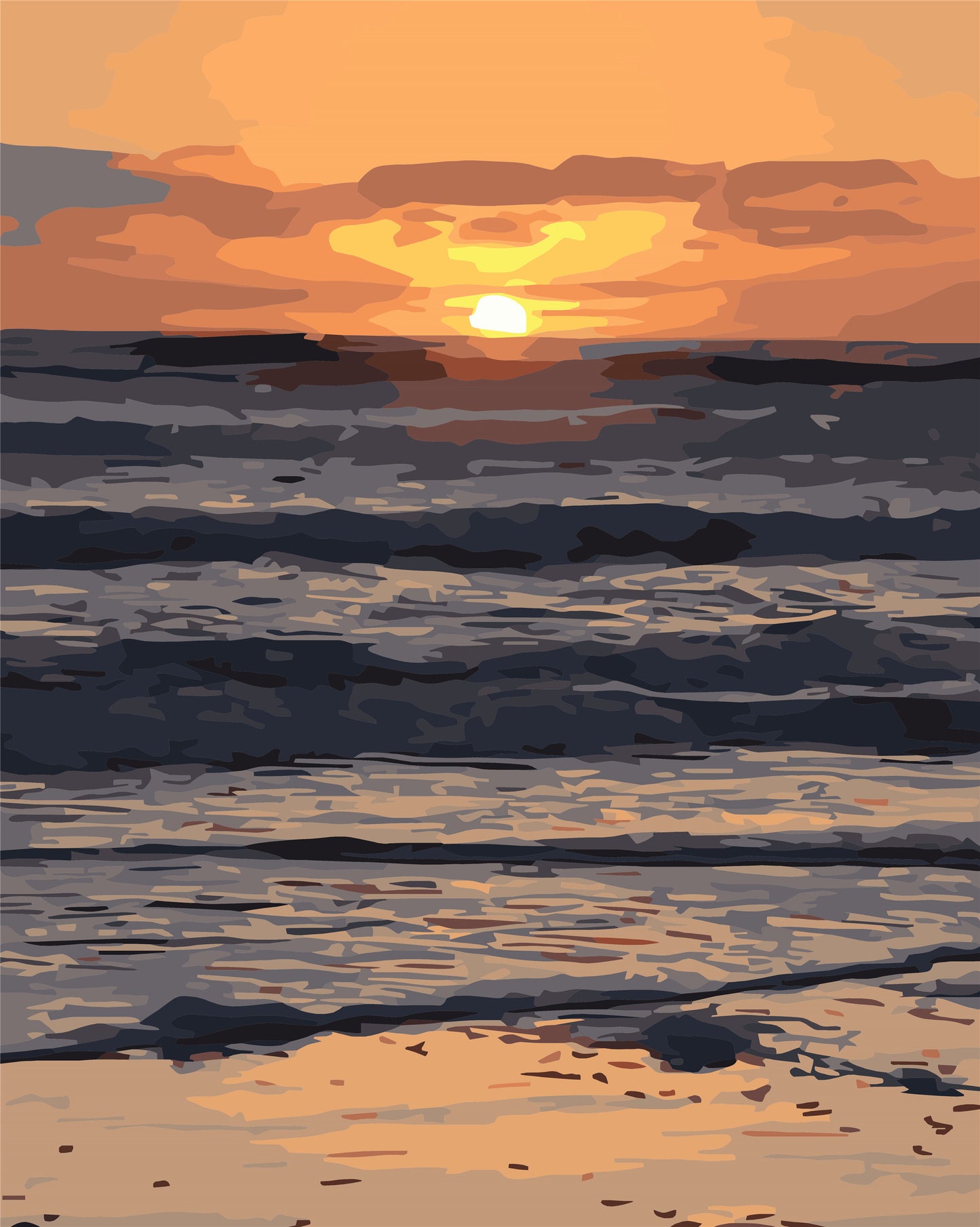 Landschaft Malen nach Zahlen Für Erwachsene WH-1230