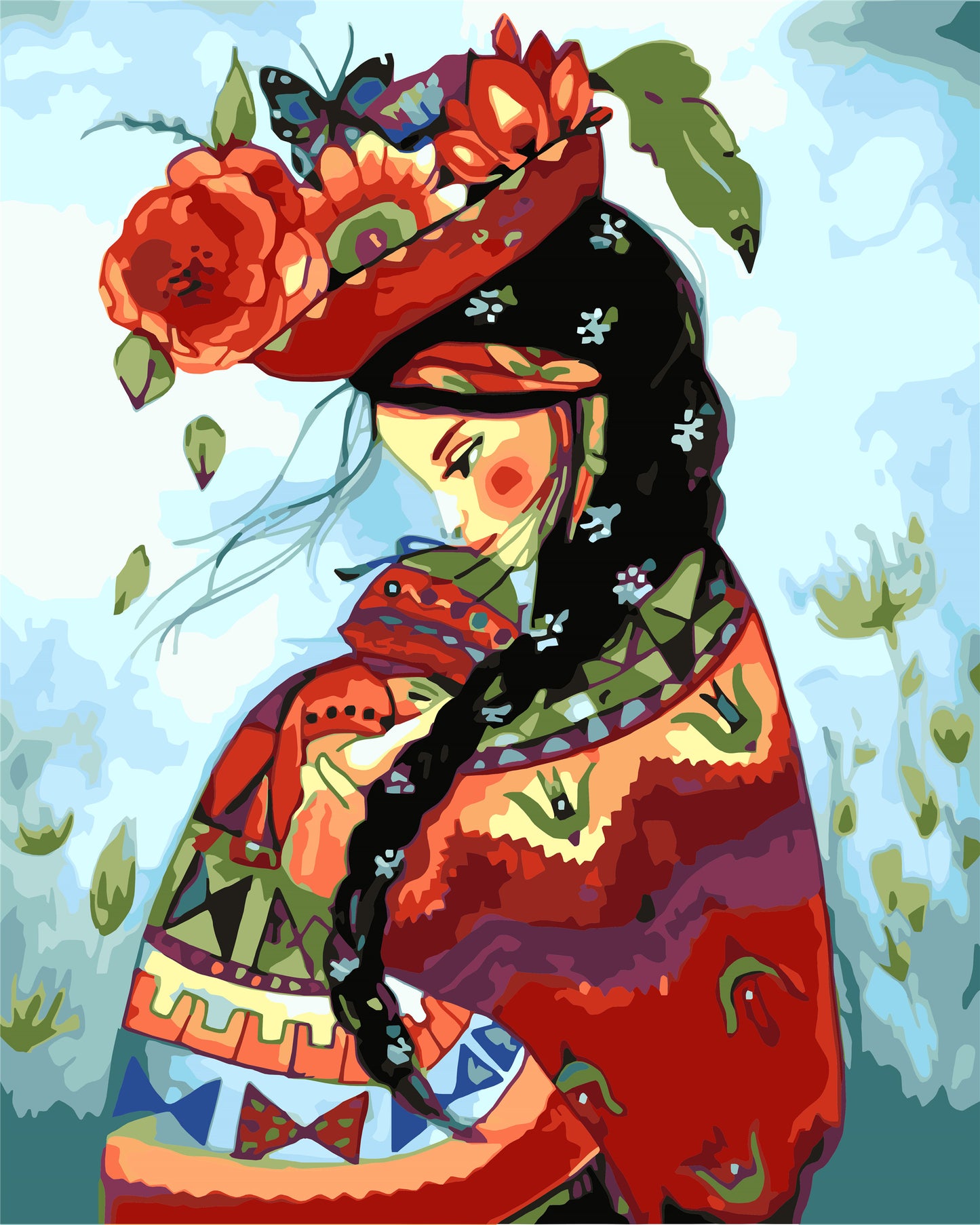 Porträt Malen nach Zahlen WH-1277