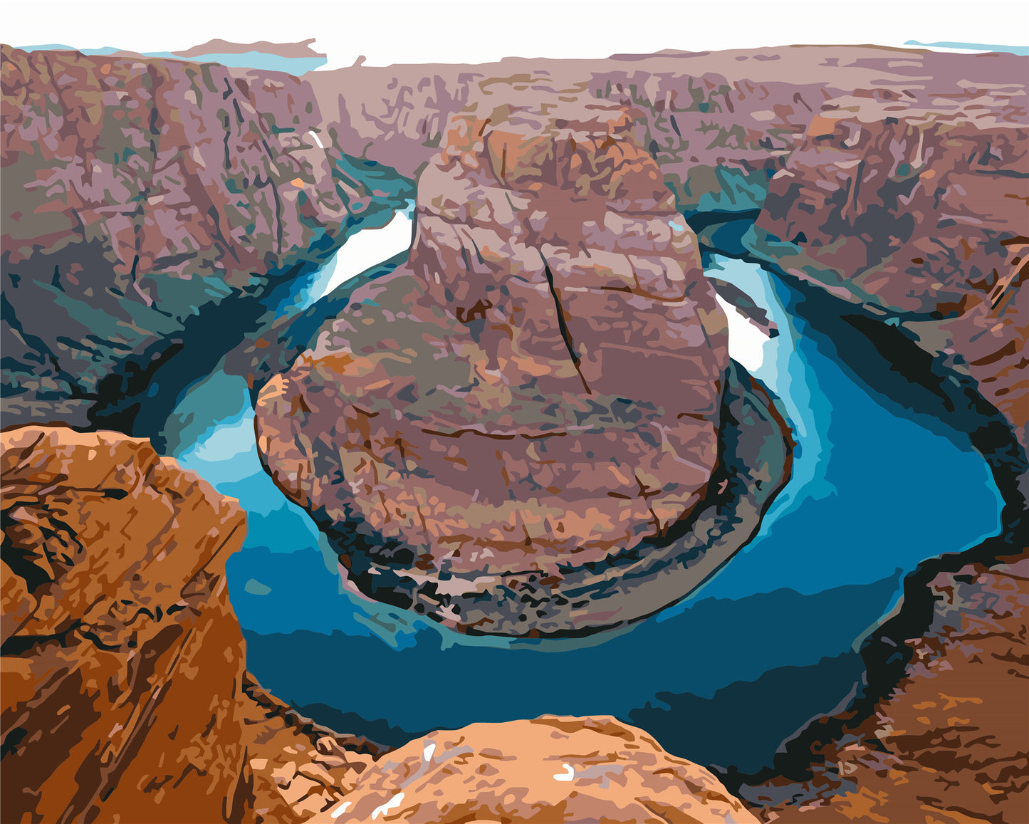 Landschaft Malen nach Zahlen Für Erwachsene WH-1317