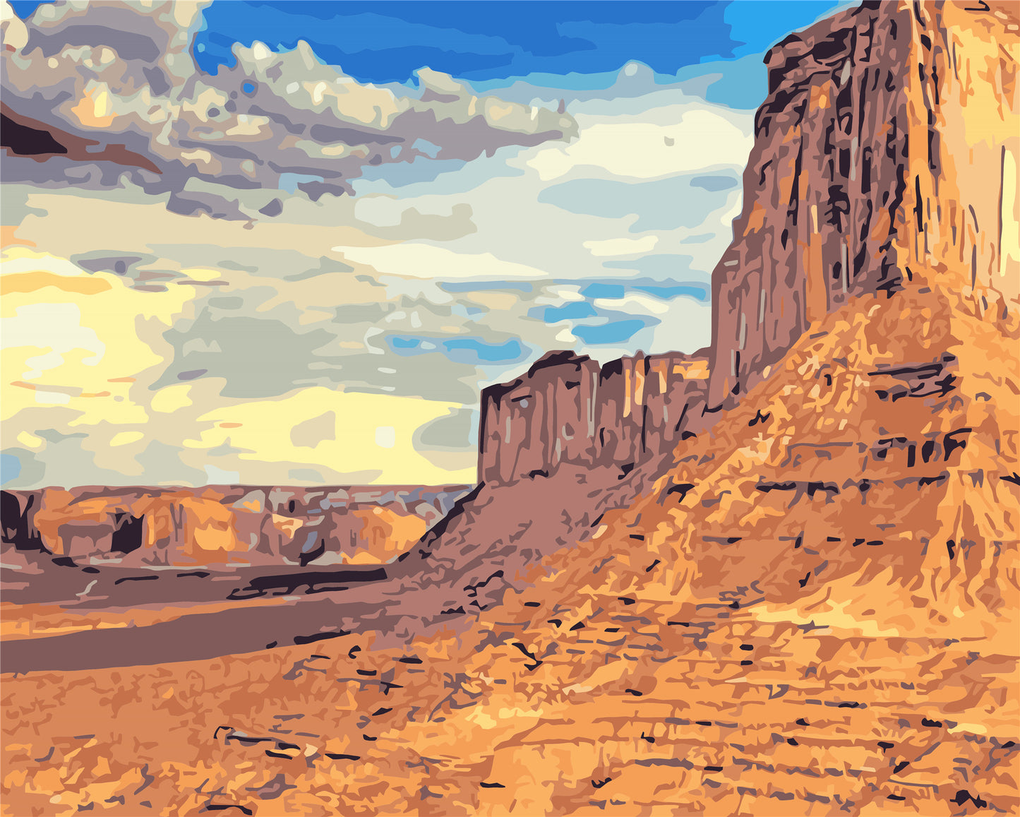 Landschaft Malen nach Zahlen Für Erwachsene WH-1322