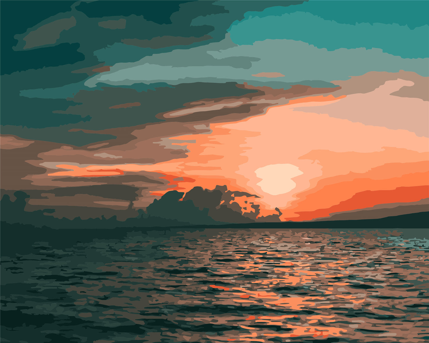 Landschaft Malen nach Zahlen Für Erwachsene WH-1368