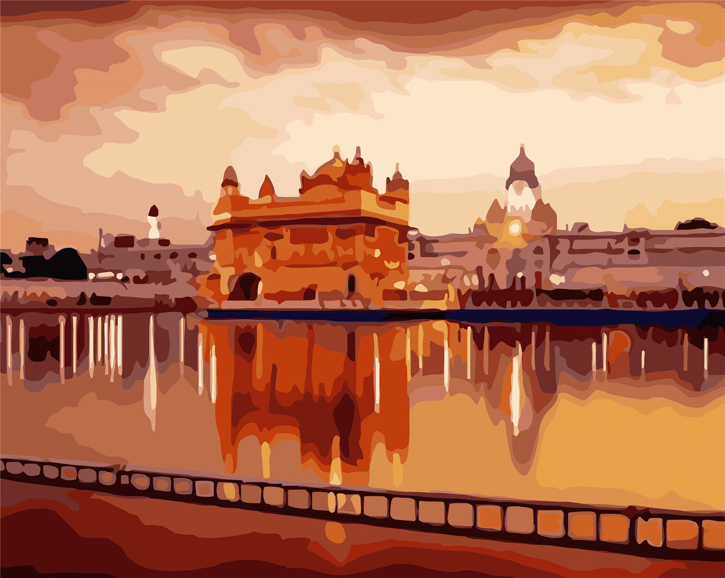 Landschaft Malen nach Zahlen Für Erwachsene WH-1415