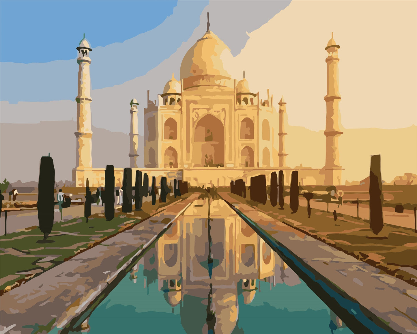 Stadt Malen nach Zahlen WH-1424