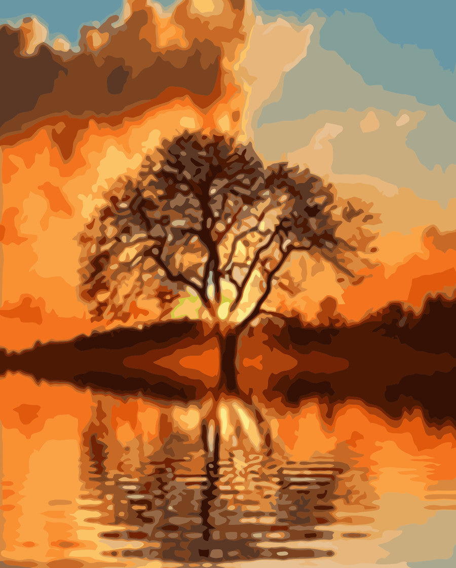 Baum Malen nach Zahlen Für Erwachsene WH-80615