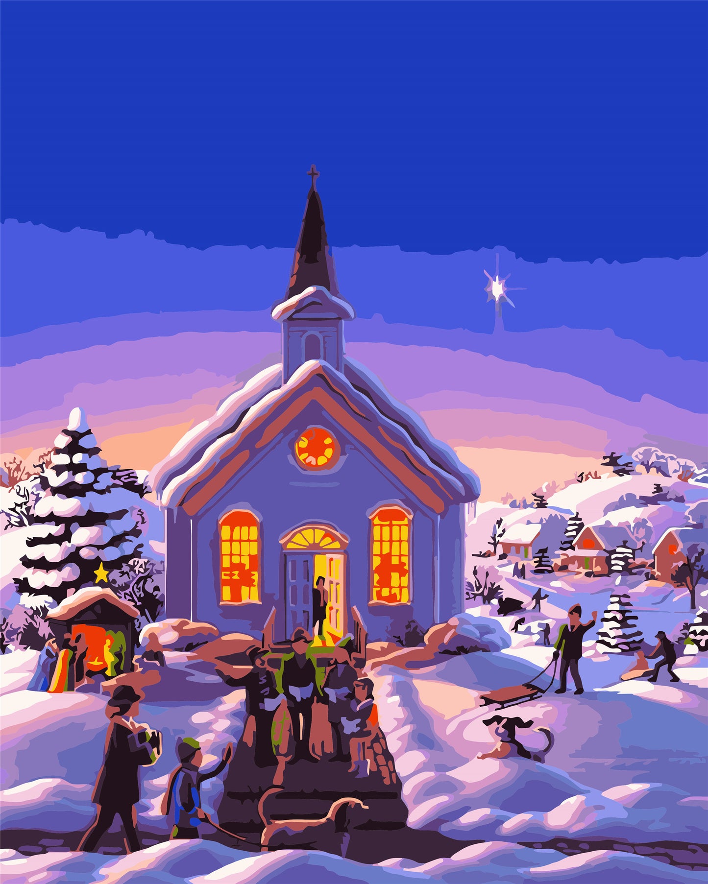 Weihnachten Malen nach Zahlen WH-80663