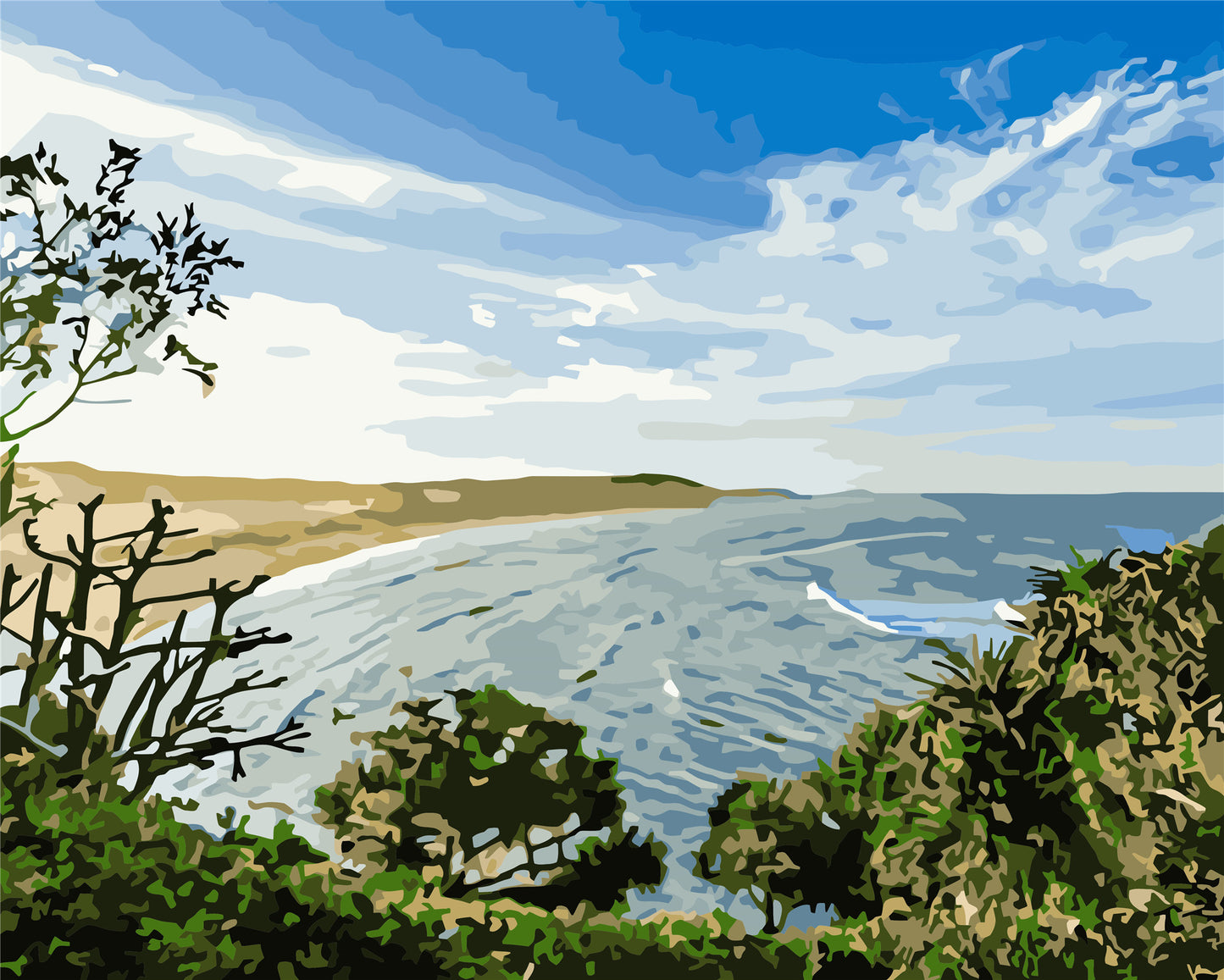 Landschaft Malen nach Zahlen Für Erwachsene WH6174