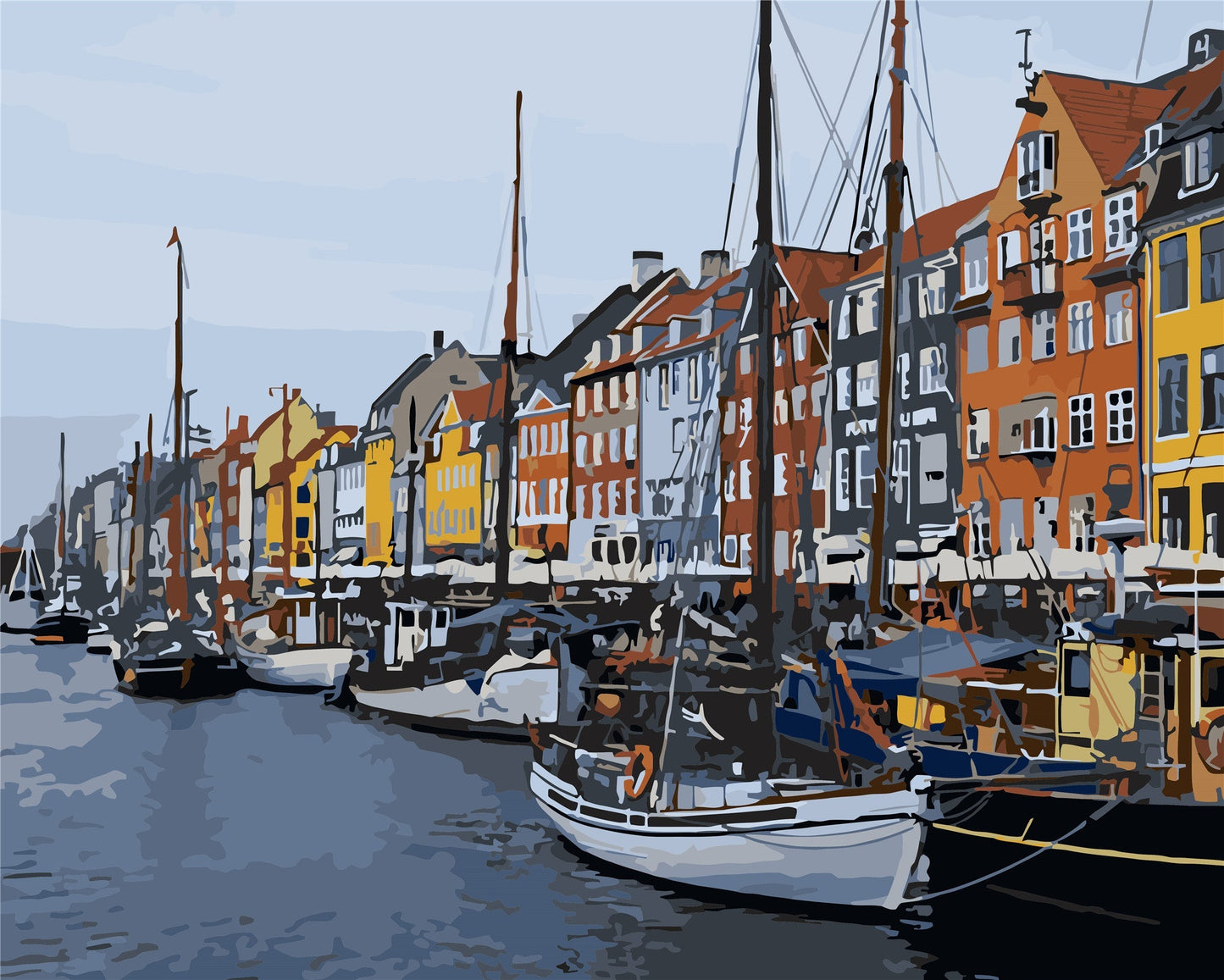 Stadt Malen nach Zahlen WH6176