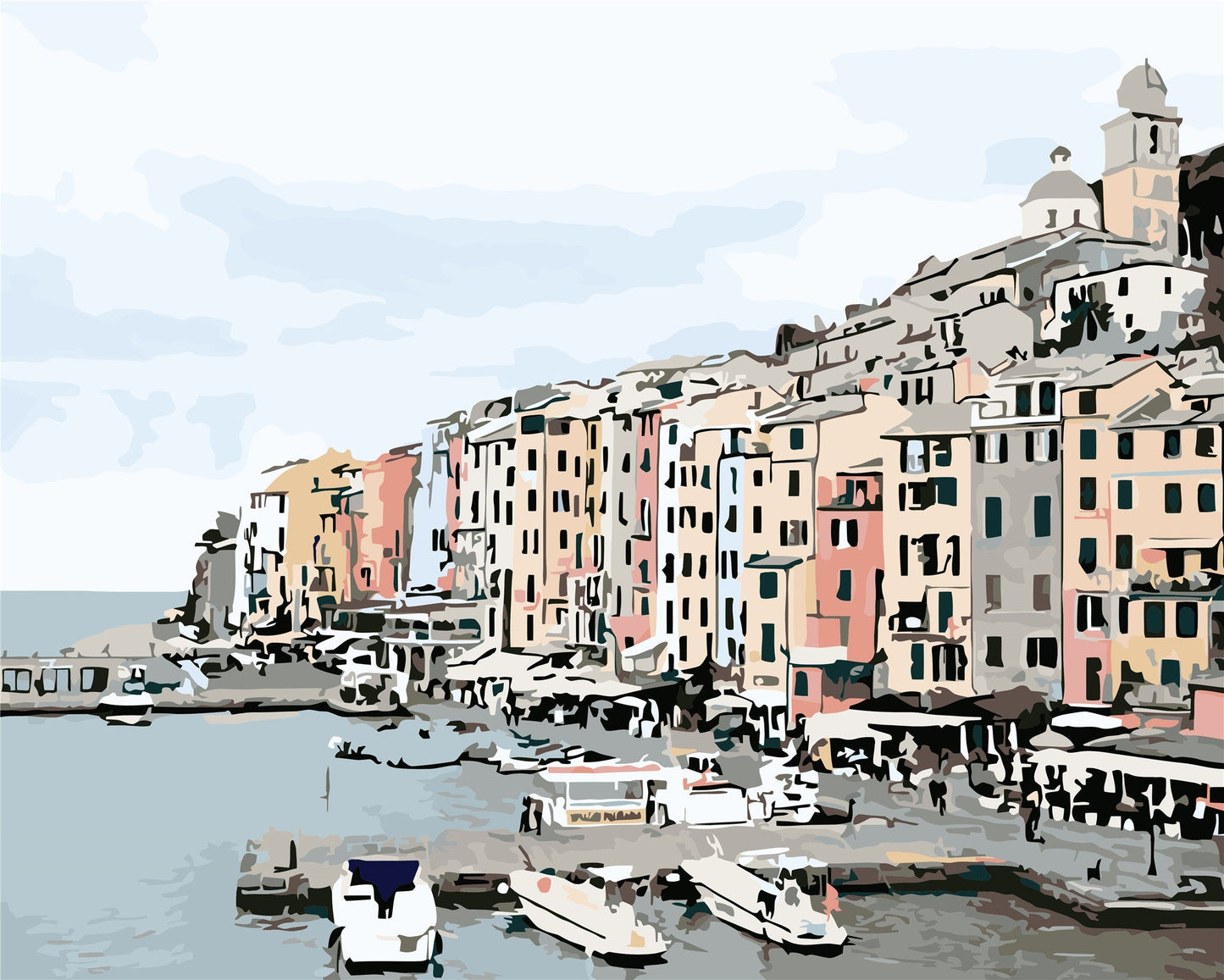 Stadt Malen nach Zahlen WH6178