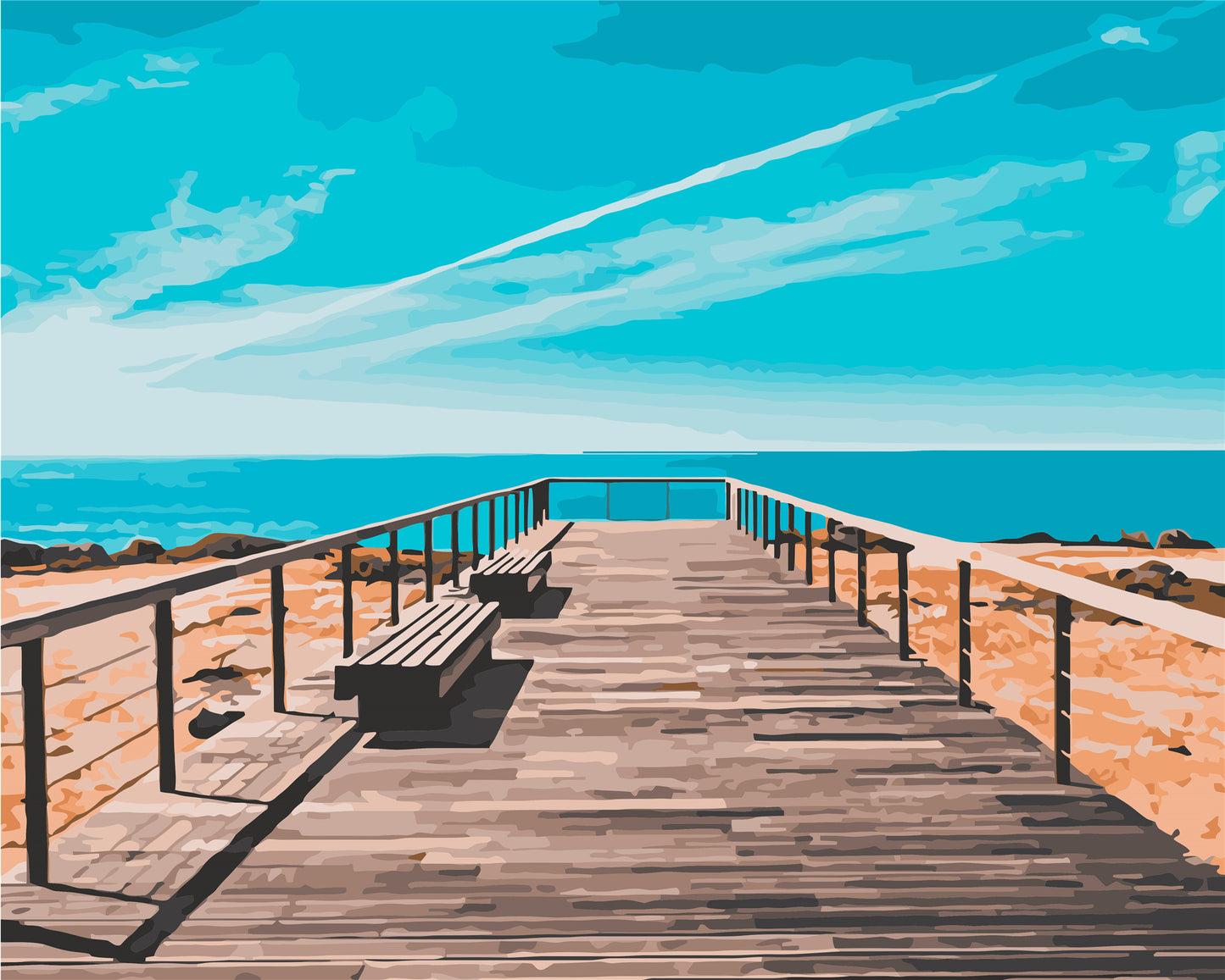 Landschaft Malen nach Zahlen Für Erwachsene WH6181