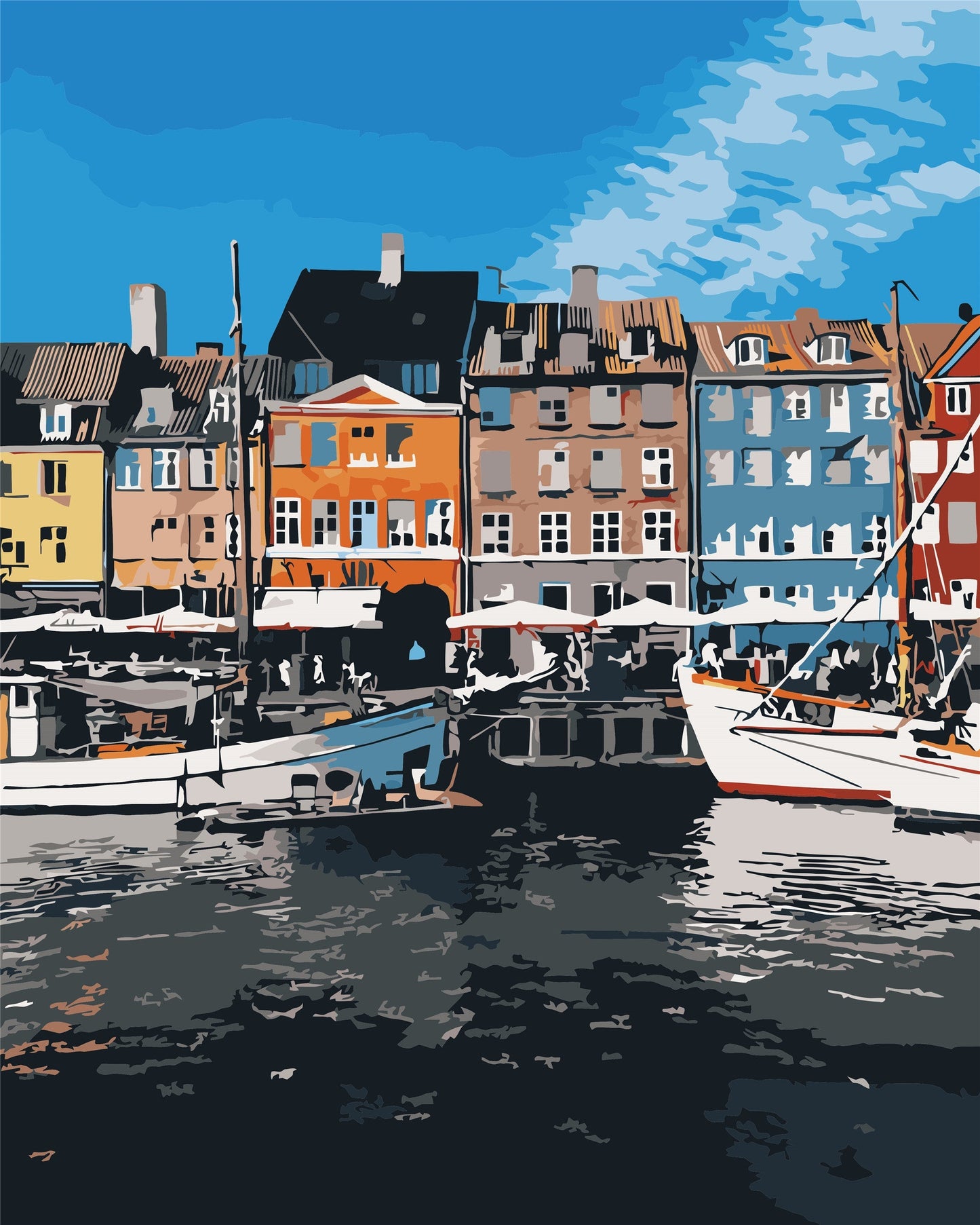 Stadt Malen nach Zahlen WH6186