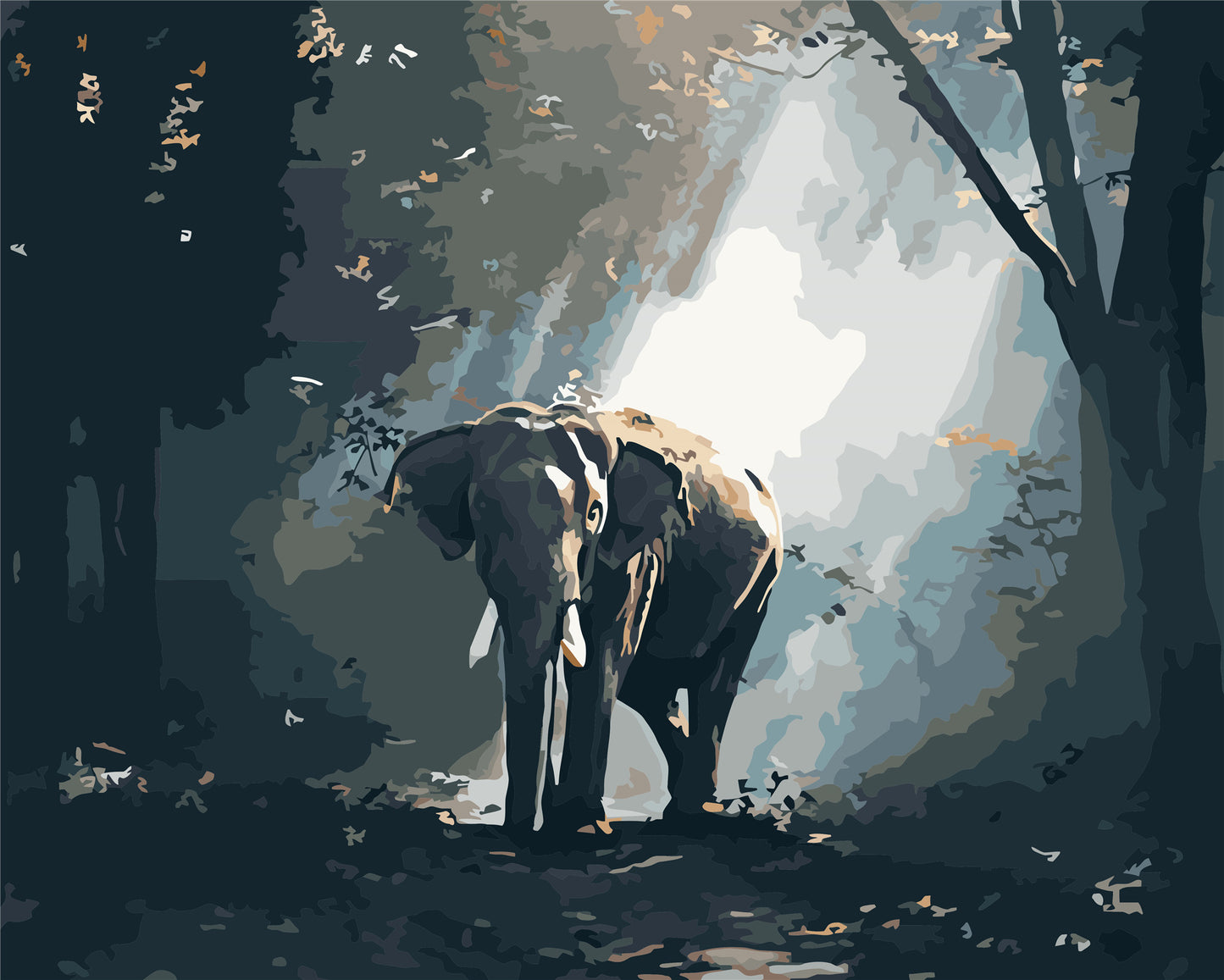 Tier Malen nach Zahlen WH6192