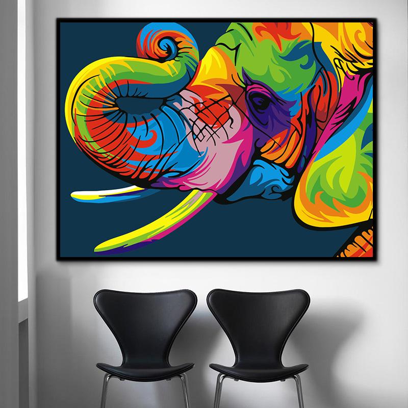 Tier Elefant Malen Nach Zahlen Für Erwachsene HQD1256