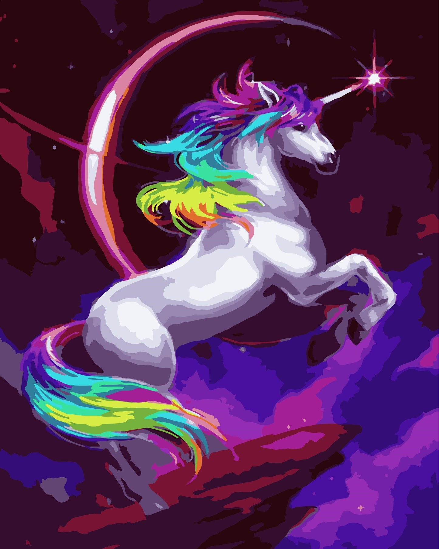 Tier Einhorn Malen Nach Zahlen Für Anfänger HQD1377