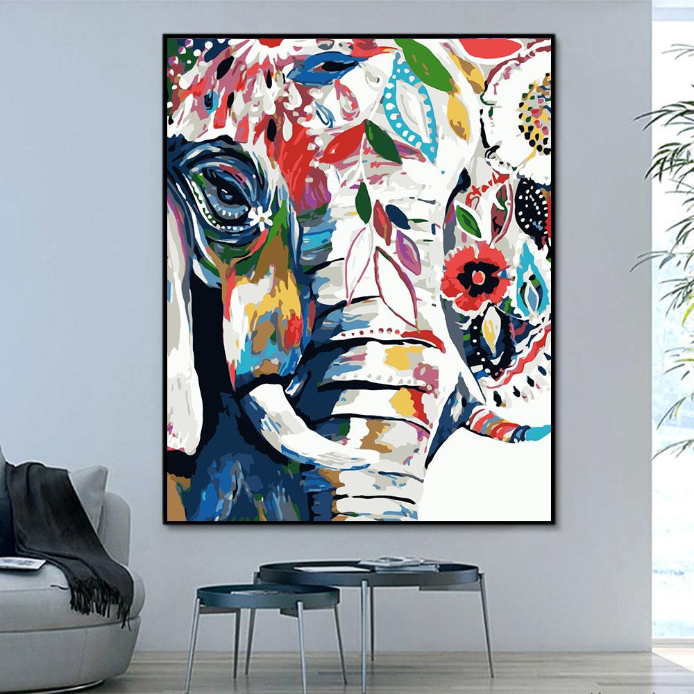 Tier Elefant Malen Nach Zahlen Für Erwachsene HQD1251