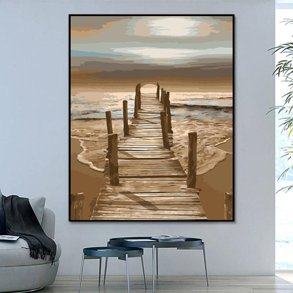 Natürlich Brücke Malen Nach Zahlen Für Erwachsene HQD1334